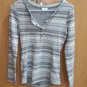Columbia long-sleeved Tee Gray Nuetral Size -Sml